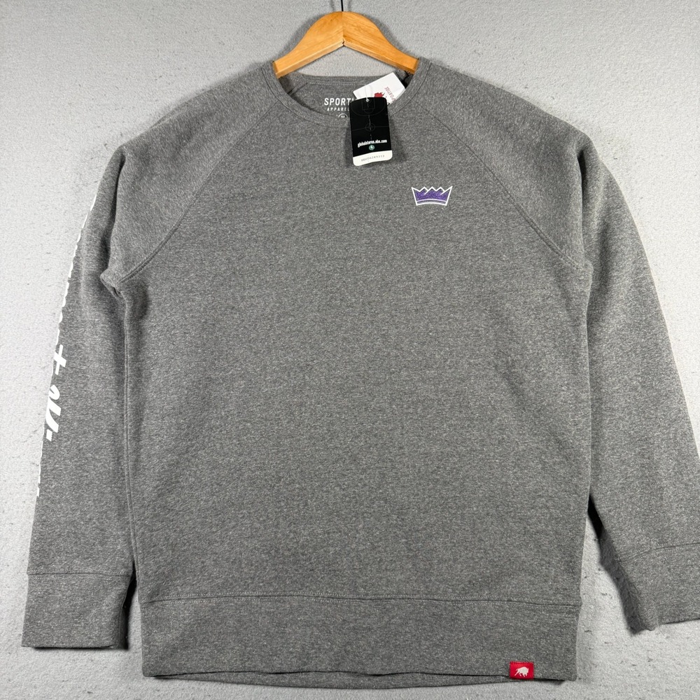 Sacramento Kings Sportiqe‎ Harmon Crewneck Sweatshirt Grey NBA Men's Medium